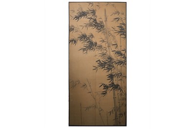Lot 457 - A LARGE CHINESE PAINTED PANEL OF BAMBOO, EARLY 20TH CENTURY