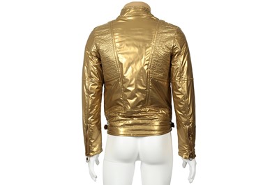 Lot 178 - Dolce & Gabbana Metallic Gold Bomber Jacket - Size 44