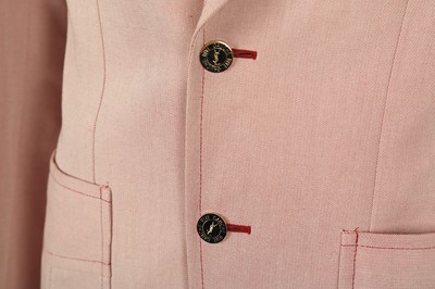 Lot 9 - Yves Saint Laurent Pale Pink Cotton Suit - Size 44