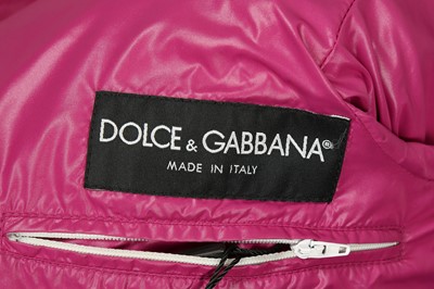 Lot 7 - Dolce & Gabbana Fuchsia Nylon Bomber Jacket - Size 44