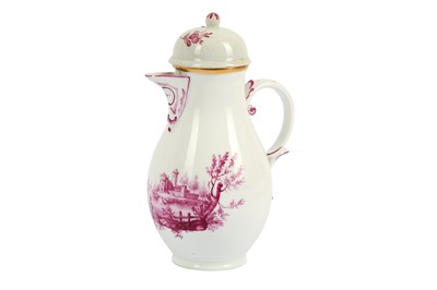 Lot 82 - A HOCHST COFFEE POT, 18TH CENTURY AND LATER