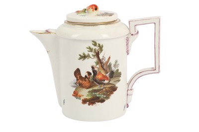Lot 84 - A FRANKENTHAL PORCELAIN COFFEE POT AND COVER, 18TH CENTURY