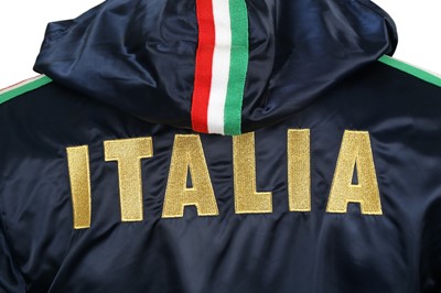 Lot 134 - Men's  Dolce & Gabbana Navy Italia Bomber Jacket