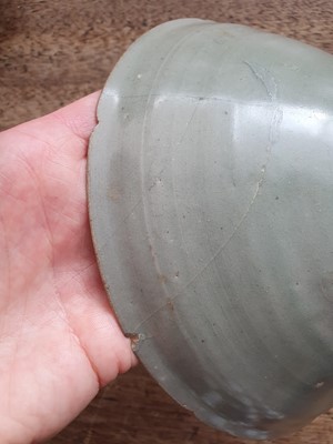 Lot 470 - A KOREAN CELADON-GLAZED BOWL.