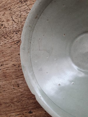 Lot 470 - A KOREAN CELADON-GLAZED BOWL.