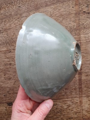 Lot 470 - A KOREAN CELADON-GLAZED BOWL.