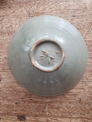 Lot 470 - A KOREAN CELADON-GLAZED BOWL.