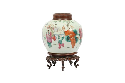 Lot 442 - A CHINESE FAMILLE ROSE FIGURATIVE 'BOYS' JAR.