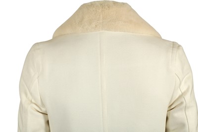 Lot 189 - Gucci Cream Shearling Lined Coat - Size 44