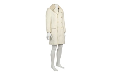 Lot 189 - Gucci Cream Shearling Lined Coat - Size 44
