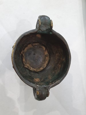 Lot 17 - A SMALL CHINESE BRONZE ARCHAISTIC INCENSE BURNER, GUI.