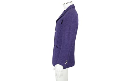 Lot 20 - Thierry Mugler Purple Wool Military Jacket - Size 46