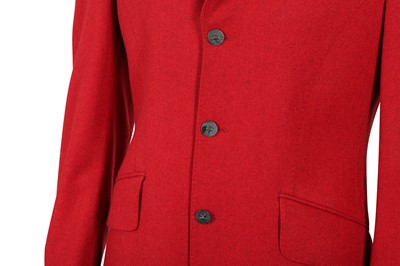 Lot 3 - Thierry Mugler Red Wool Military Jacket - Size 46