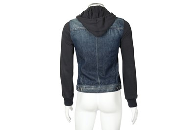 Lot 55 - Dolce & Gabbana Blue Hooded Denim Jacket - Size 44