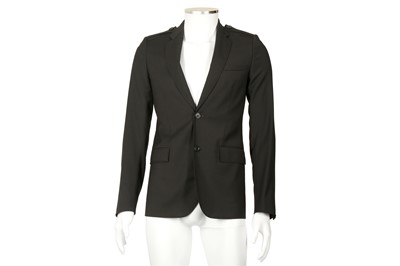 Lot 229 - Dior Black Wool Epaulette Shoulder Blazer - Size 44