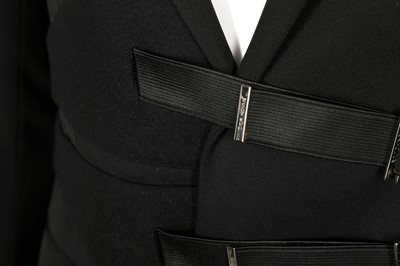 Lot 230 - Dior Black Wool Harness Detail Blazer - Size 44
