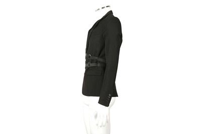 Lot 230 - Dior Black Wool Harness Detail Blazer - Size 44