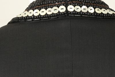 Lot 201 - Alexander McQueen Black Beaded Blazer - Size 46
