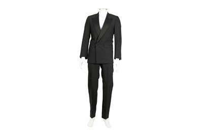 Lot 232 - Aquascutum Black Wool Tuxedo Suit - Size 36