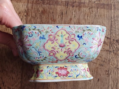 Lot 22 - TWO CHINESE FAMILLE ROSE 'LOTUS' BOWLS.