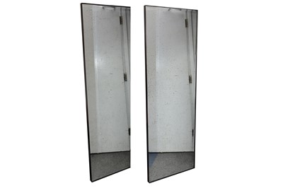 Lot 1076 - A PAIR OF RECTANGULAR DISTRESSED MIRRORS, CONTEMPORARY