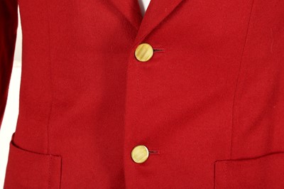 Lot 4 - Gucci Red Cashmere Single Breasted Blazer - Size 44