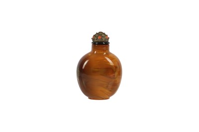Lot 262 - λ A CHINESE GLASS SNUFF BOTTLE.