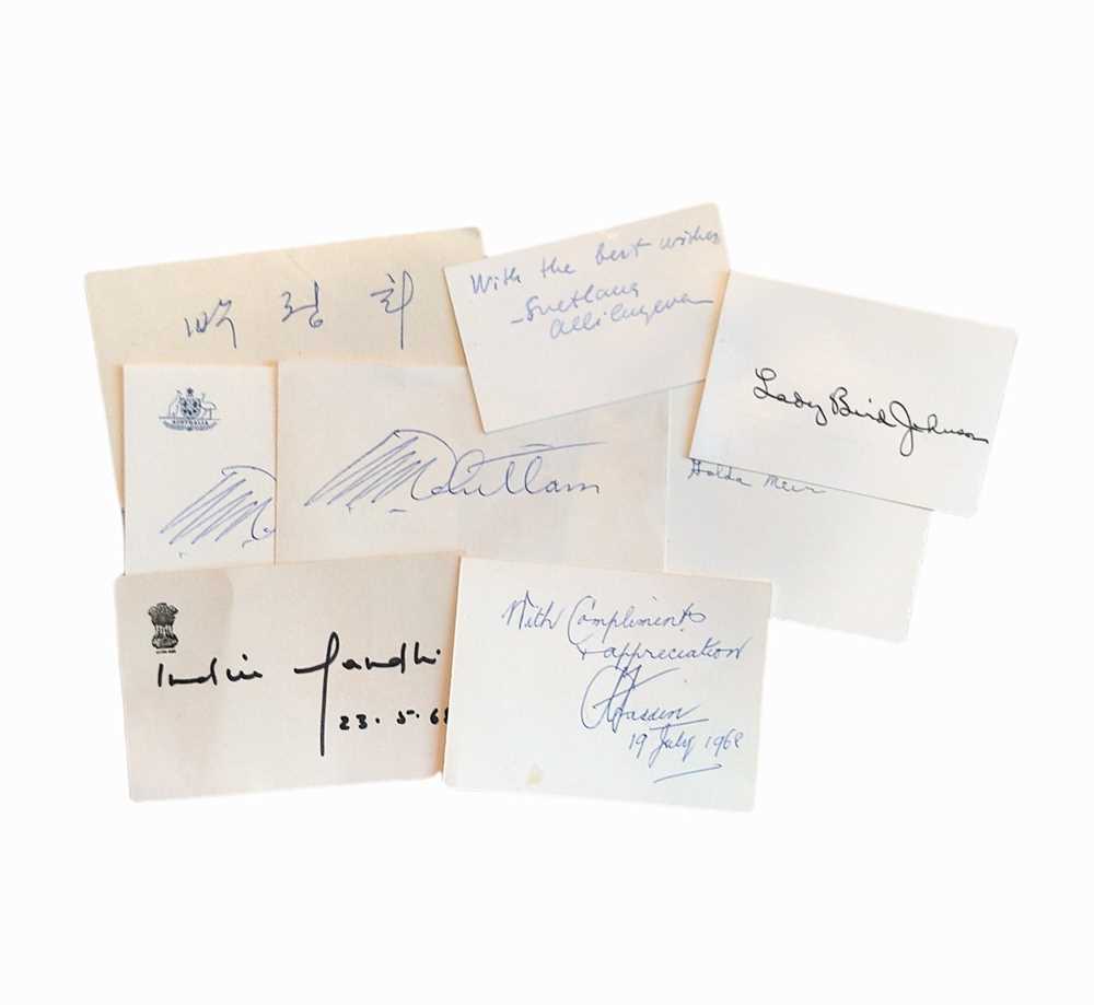 Lot 835 - Autograph Collection.- Foreign Politicians
