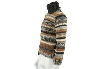 Lot 151 - Dolce & Gabbana Beige Wool Stripe Jumper - Size M