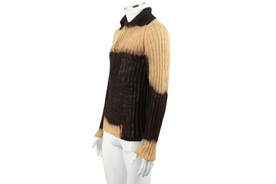 Lot 120 - Dolce & Gabbana Brown Gradient Knit Jumper - Size 44