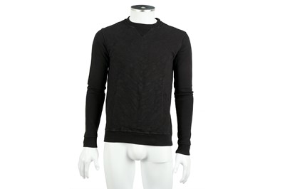 Lot 236 - Saint Laurent Black Cotton Imprint Sweatshirt- Size S