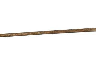 Lot 429 - λ A GOLD-DAMASCENED STEEL BARREL FROM AN OTTOMAN RIFLE (SHISHANA) WITH ITS WALNUT AND IVORY STOCK