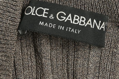 Lot 34 - Dolce & Gabbana Grey Deep V Neck Jumper - Size 44