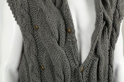 Lot 35 - Alexander McQueen Grey Wool Cable Cardigan