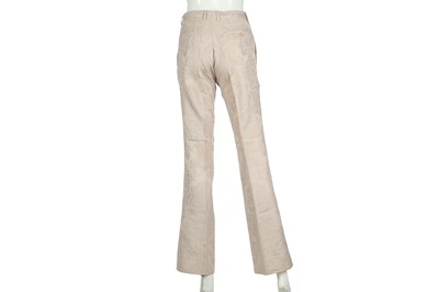 Lot 11 - Gucci Pale Pink Damask Silk Bootcut Trouser - Size 44