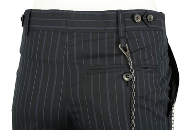 Lot 84 - Alexander McQueen Navy Pinstripe Trouser- Size 46