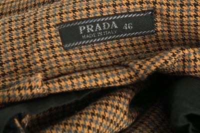 Lot 116 - Prada Brown Houndstooth Trouser - Size 46
