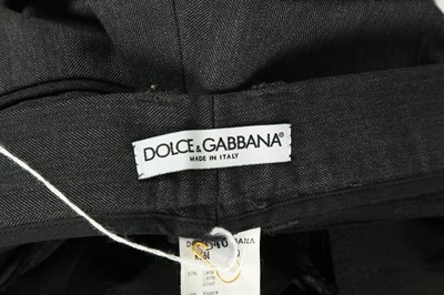 Lot 38 - Dolce & Gabbana Dark Grey Herringbone Trouser - Size 46