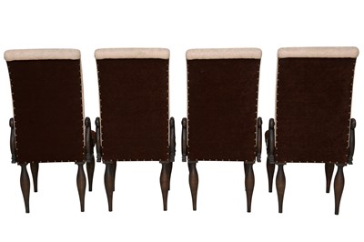 Lot 1063 - A SET OF FOUR DINING CHAIRS, 21ST CENTURY