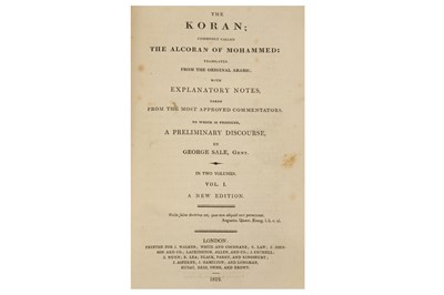 Lot 611 - A COMPLETE 'THE KORAN; COMMONLY CALLED THE ALCORAN OF MOHAMMED'