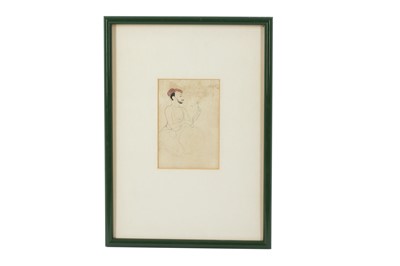 Lot 411 - A TINTED DRAWING OF AN INDIAN NOBLEMAN