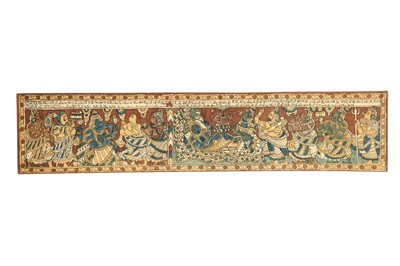Lot 400 - A FRAGMENT FROM A COTTON PICHHWAI TEMPLE HANGING