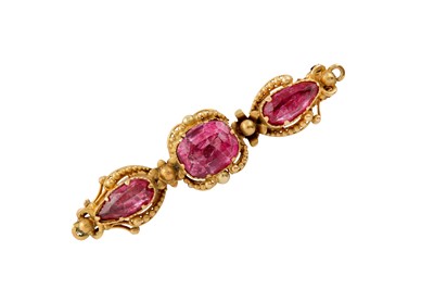 Lot 198 - A pink topaz brooch, circa 1830-40