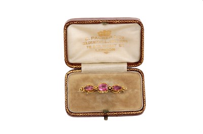 Lot 198 - A pink topaz brooch, circa 1830-40