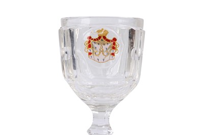 Lot 191 - DESSERT WINE GLASS FROM THE PERSONAL TABLE SERVICE OF CZAR ALEXANDER I
