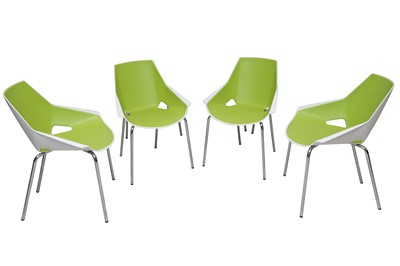 Lot 1068 - A SET OF FOUR ACTIU VIVA STACKABLE CHAIRS, 21ST CENTURY