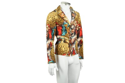 Lot 221 - Men's Dolce & Gabbana Gold Print Jacket - Size 46