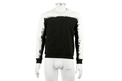 Lot 258 - Alexander McQueen Black Painted Print Sweatshirt - Size XS