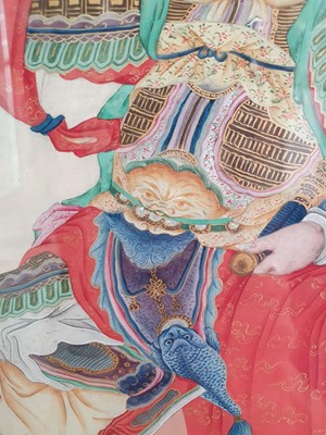 Lot 96 - FOUR CHINESE PAINTINGS OF LUOHANS.