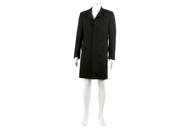Lot 238 - Alexander McQueen Black Wool Duster Coat - Size 48